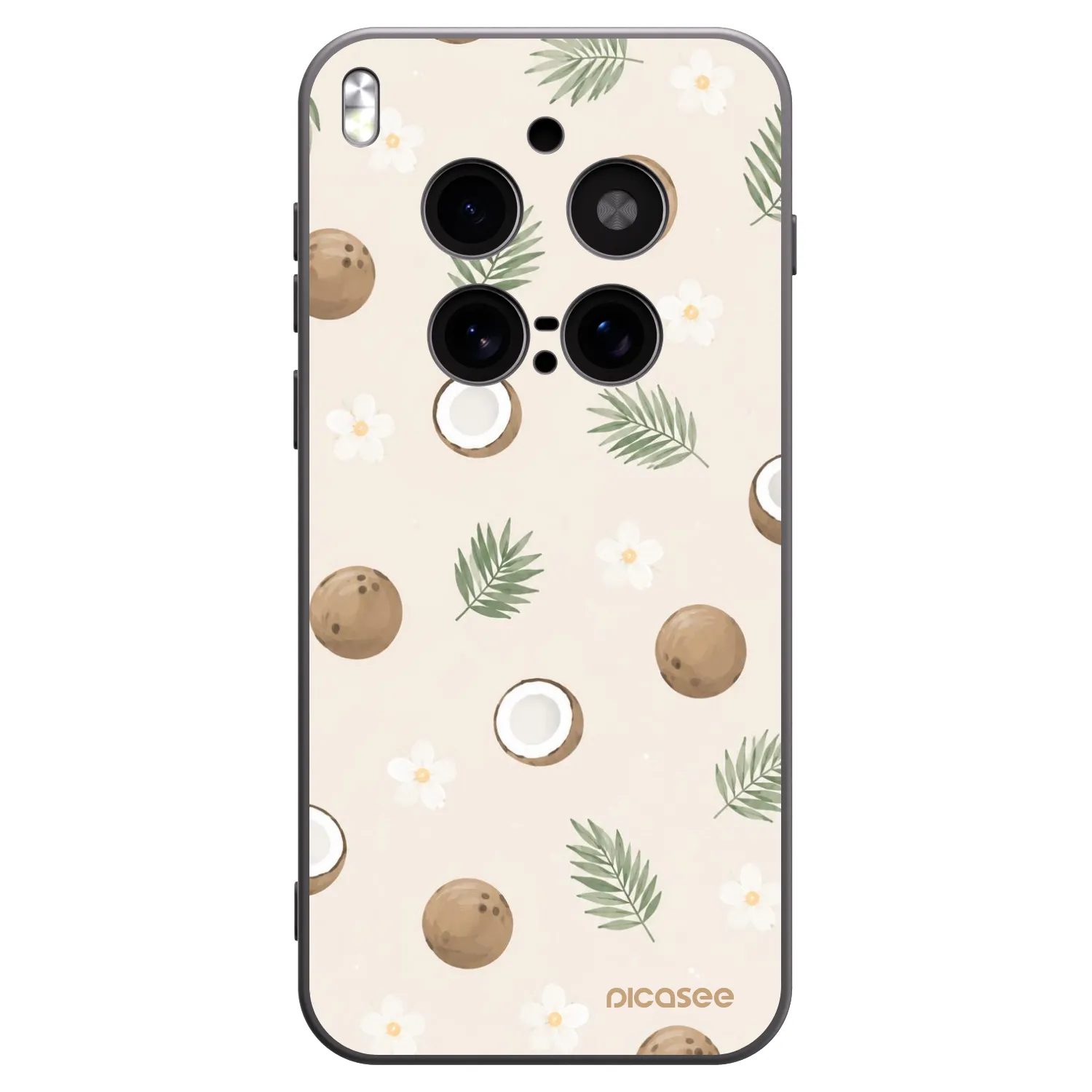 Picasee silikonski črni ovitek za Vivo X300 Pro - Coconut Breeze