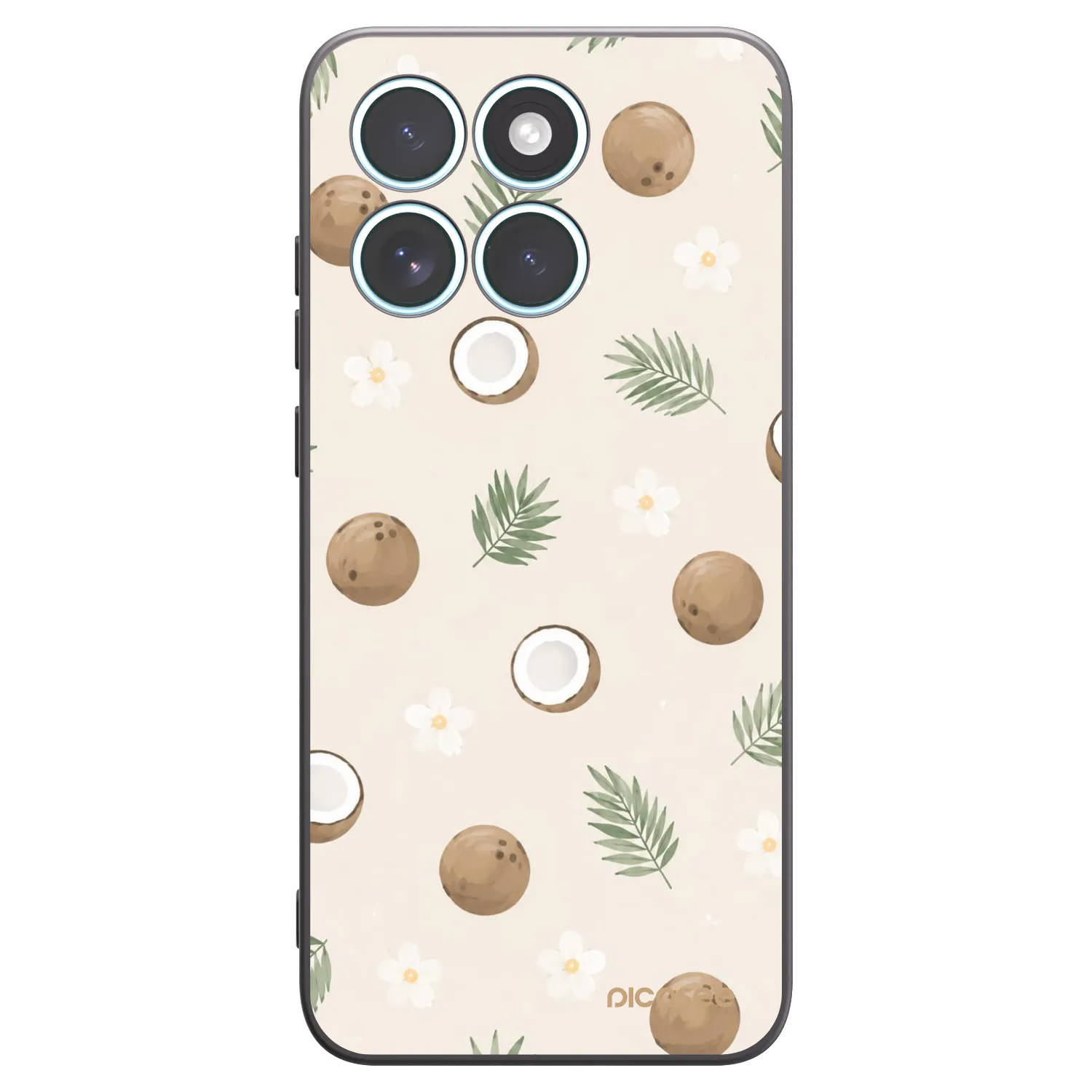 Picasee silikonski črni ovitek za Motorola Edge 70 Fusion - Coconut Breeze