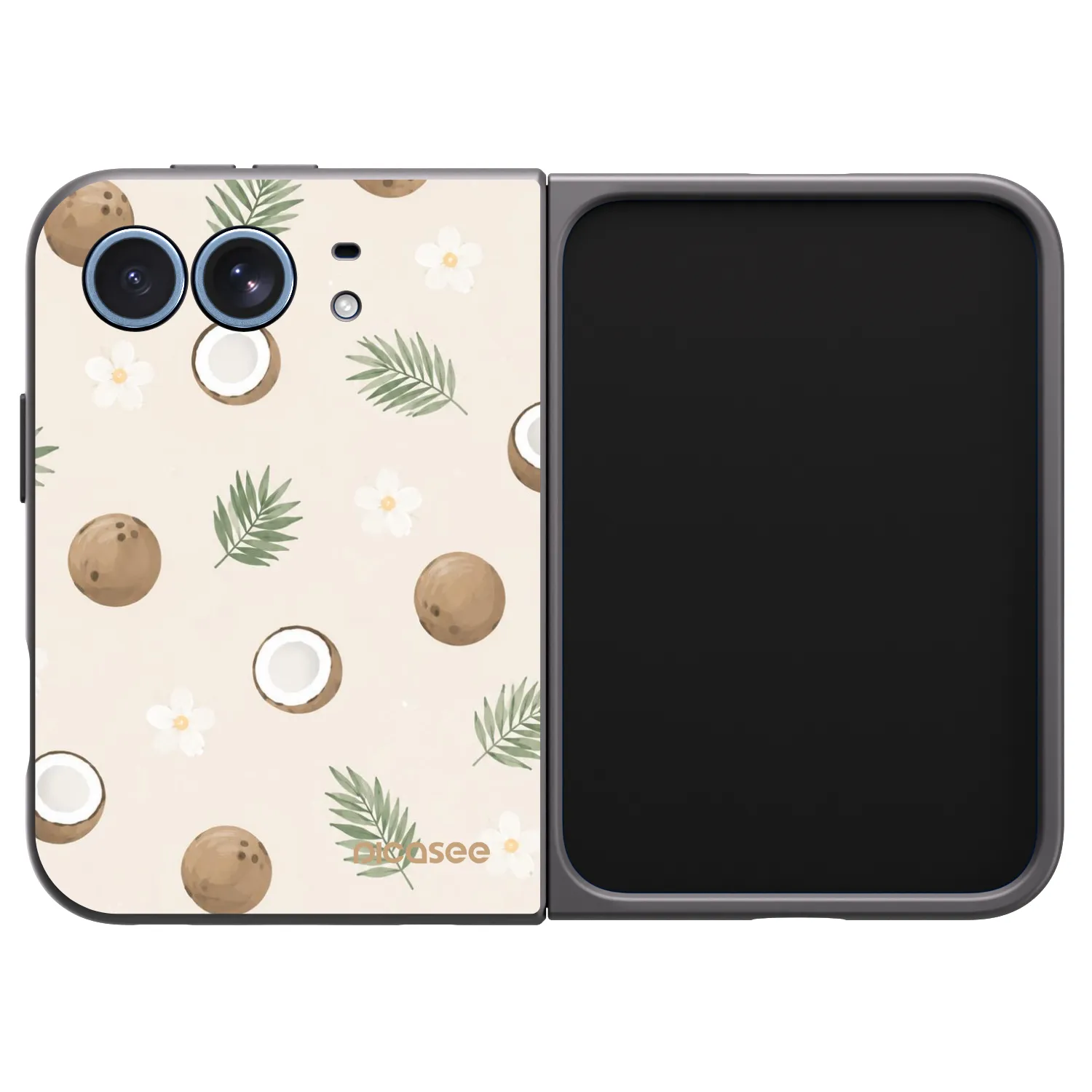 Picasee silikonski črni ovitek za Apple iPhone Duo - Coconut Breeze