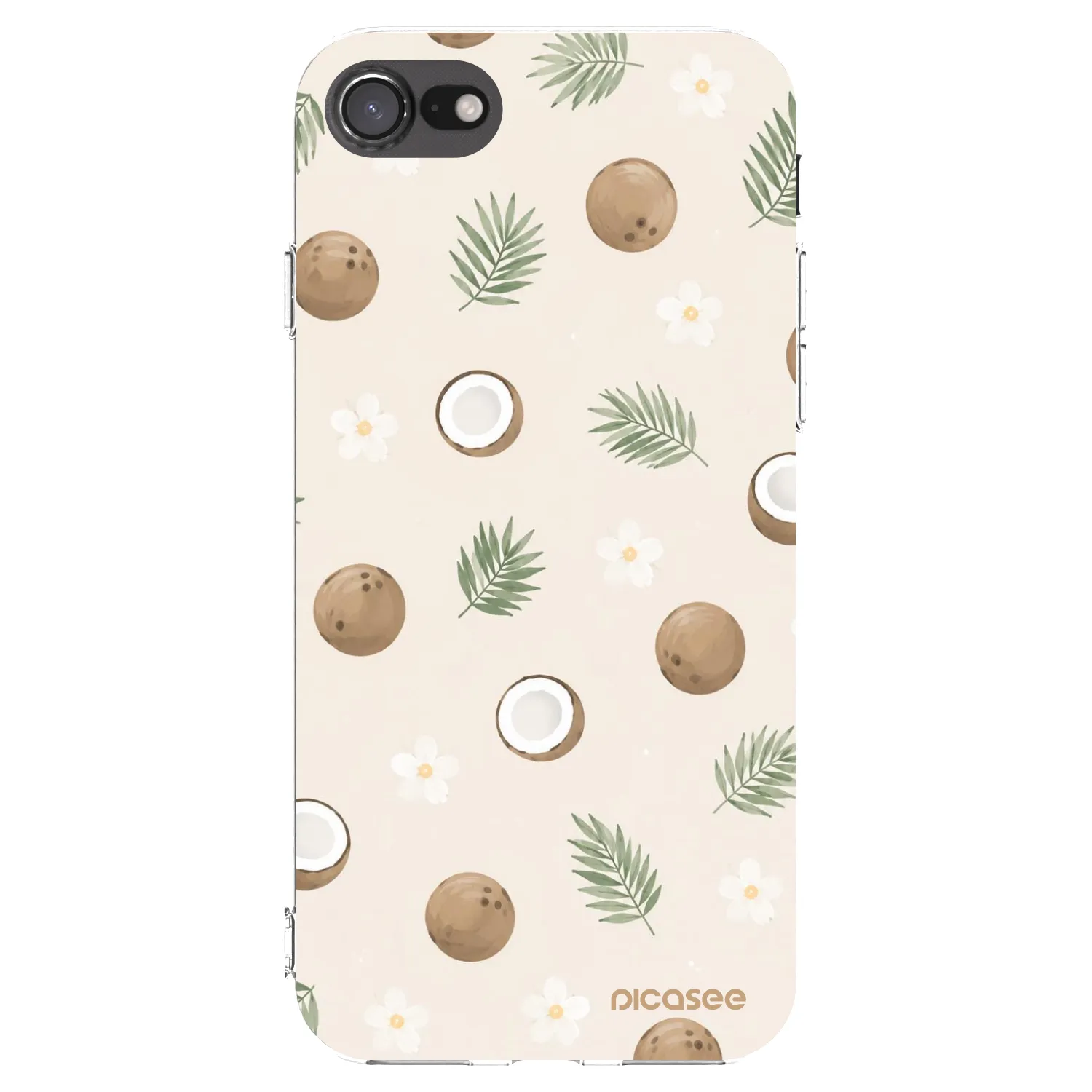 Picasee silikonski prozorni ovitek za Apple iPhone 8 - Coconut Breeze