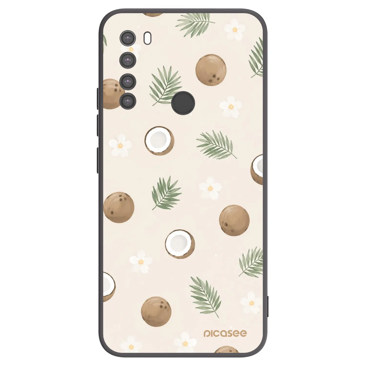 Picasee silikonski črni ovitek za Xiaomi Redmi Note 8 - Coconut Breeze