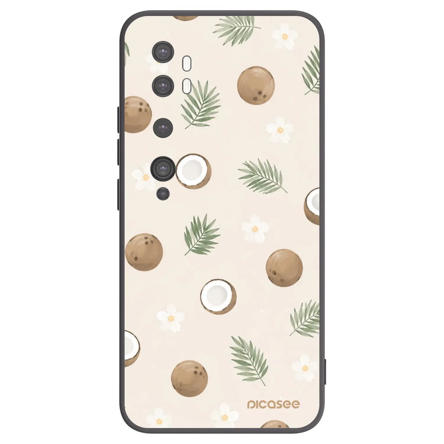 Picasee silikonski črni ovitek za Xiaomi Mi Note 10 (Pro) - Coconut Breeze