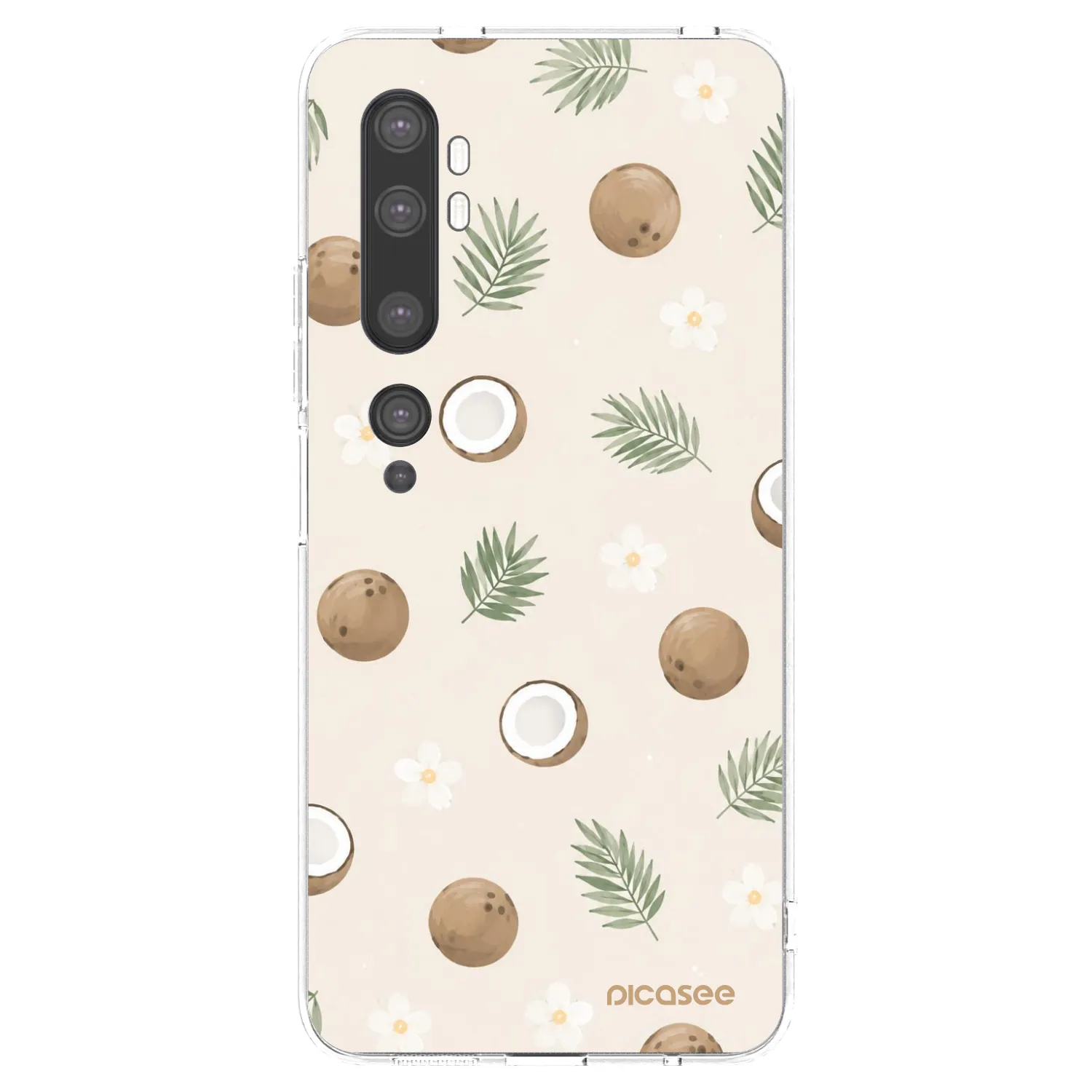 Picasee silikonski prozorni ovitek za Xiaomi Mi Note 10 (Pro) - Coconut Breeze