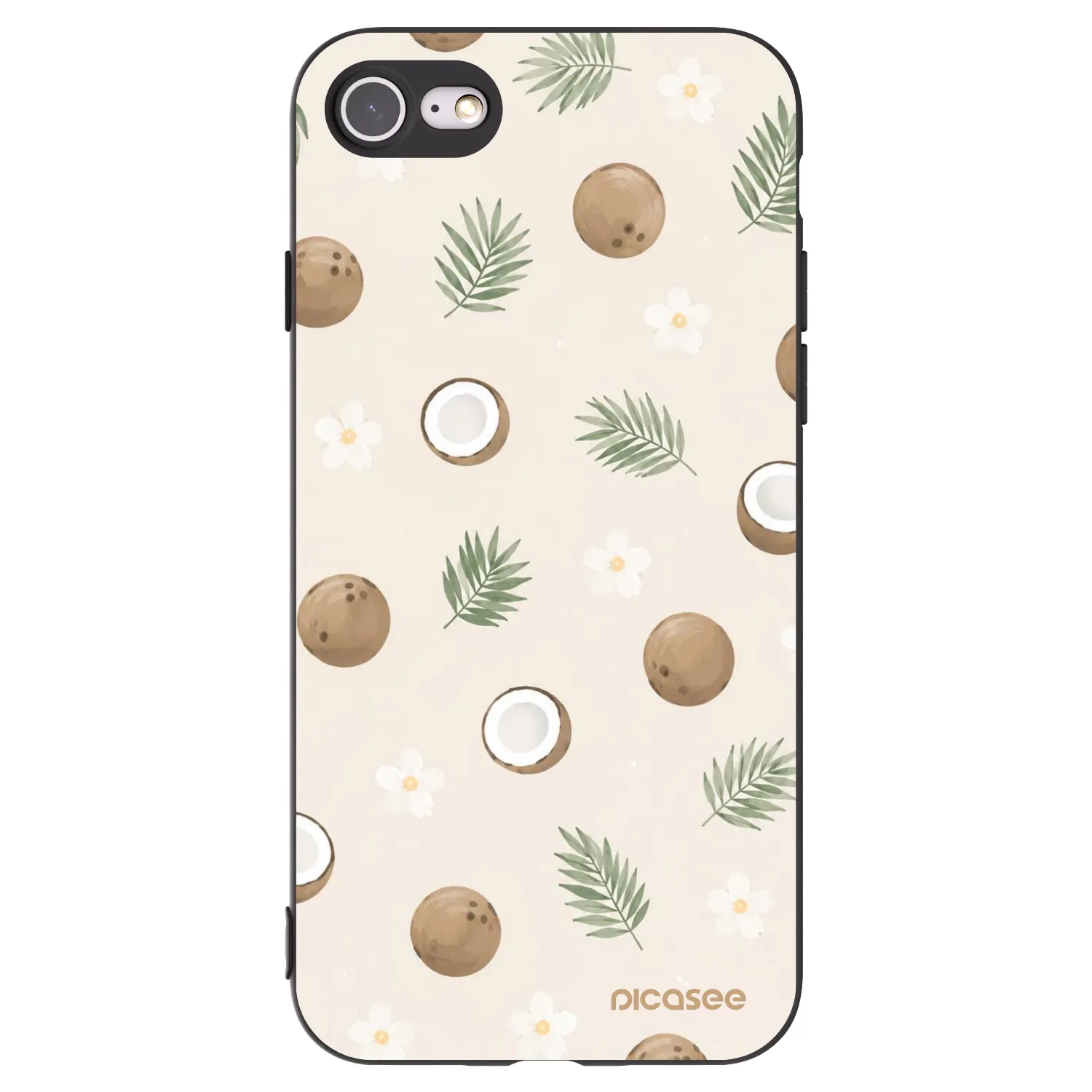 Picasee silikonski črni ovitek za Apple iPhone SE 2020 - Coconut Breeze