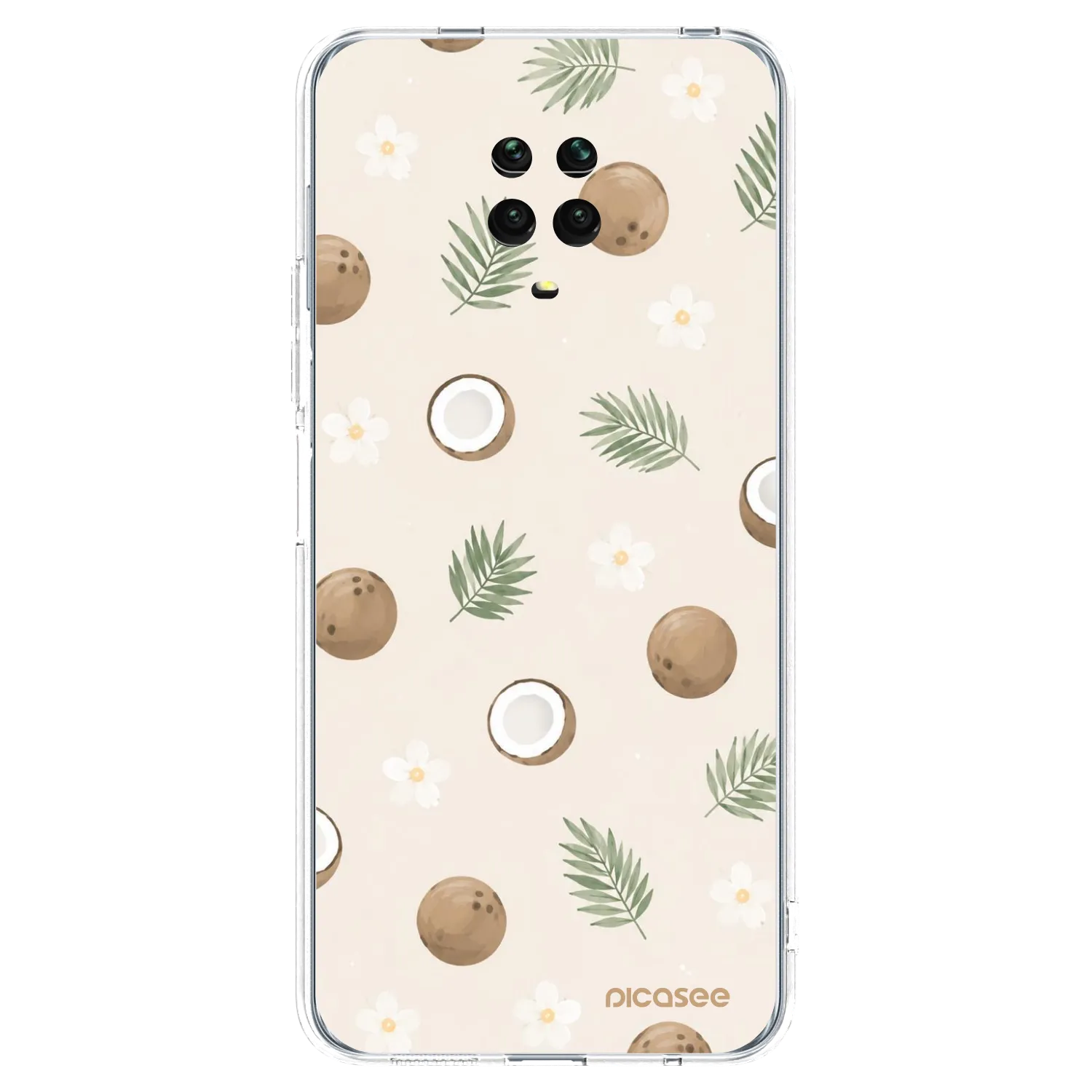 Picasee silikonski prozorni ovitek za Xiaomi Redmi Note 9 Pro - Coconut Breeze