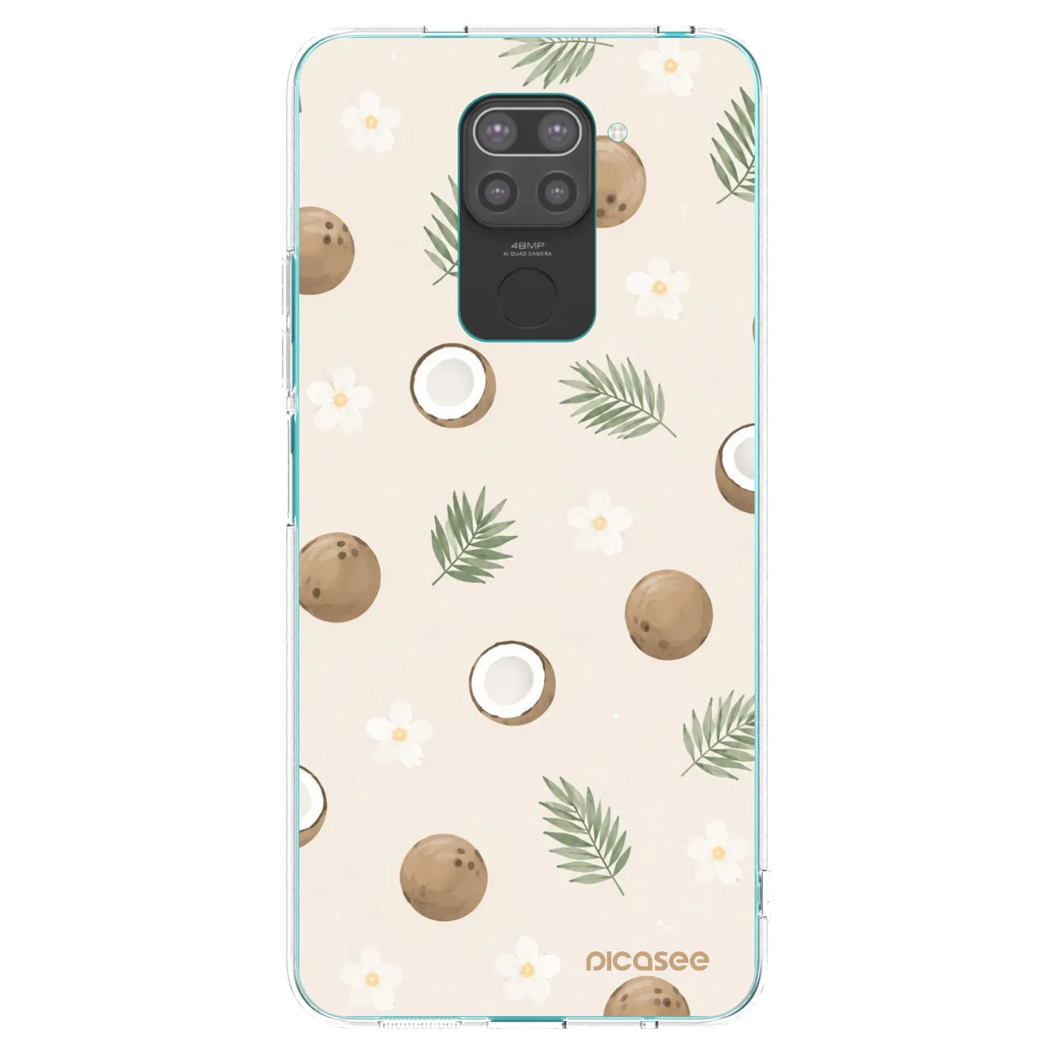 Picasee silikonski črni ovitek za Xiaomi Redmi Note 9 - Coconut Breeze