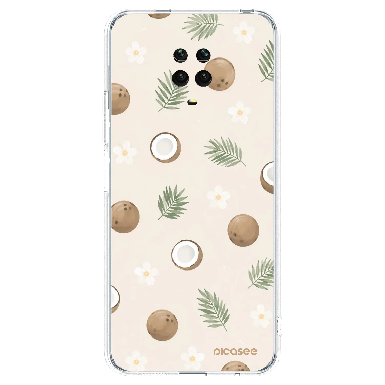 Picasee silikonski prozorni ovitek za Xiaomi Redmi Note 9S - Coconut Breeze