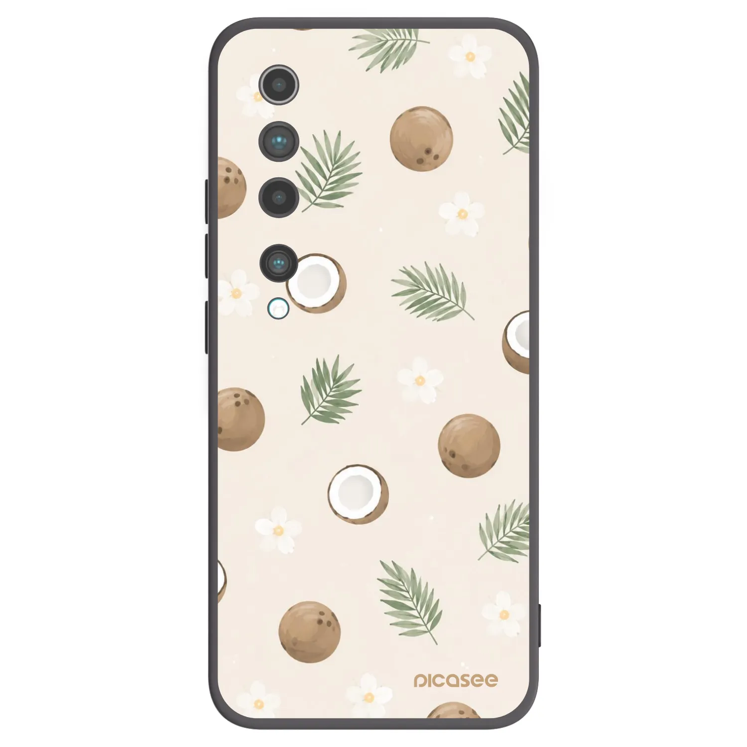 Picasee silikonski črni ovitek za Xiaomi Mi 10 - Coconut Breeze