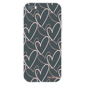 Picasee silikonski prozorni ovitek za Apple iPhone 5/5S/SE - Lots of love