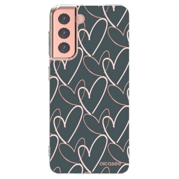 Picasee silikonski prozorni ovitek za Samsung Galaxy S21 5G G991B - Lots of love
