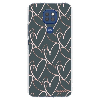 Picasee silikonski prozorni ovitek za Motorola Moto G9 Play - Lots of love
