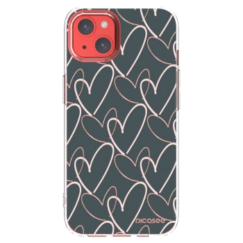 Picasee silikonski prozorni ovitek za Apple iPhone 13 - Lots of love