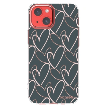 Picasee silikonski prozorni ovitek za Apple iPhone 13 mini - Lots of love