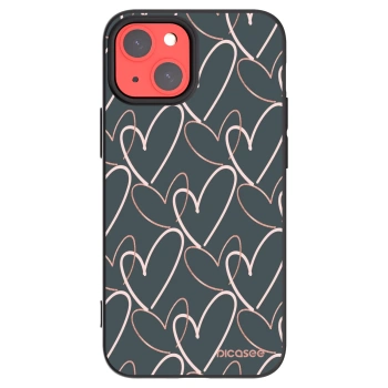 Picasee silikonski črni ovitek za Apple iPhone 13 mini - Lots of love