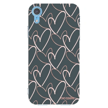 Picasee silikonski prozorni ovitek za Apple iPhone XR - Lots of love