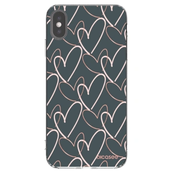 Picasee silikonski prozorni ovitek za Apple iPhone XS Max - Lots of love