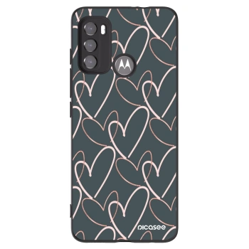 Picasee silikonski črni ovitek za Motorola Moto G60 - Lots of love