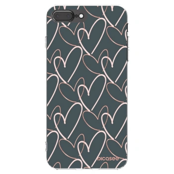 Picasee silikonski prozorni ovitek za Apple iPhone 7 Plus - Lots of love