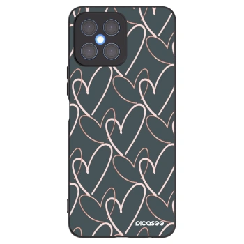 Picasee silikonski črni ovitek za Honor X8 4G - Lots of love