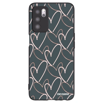 Picasee silikonski črni ovitek za OPPO A16s - Lots of love