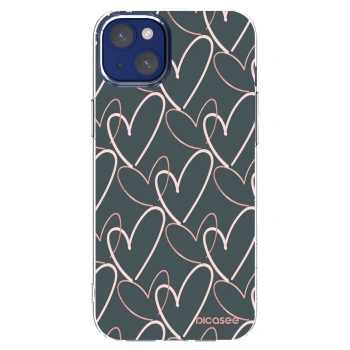 Picasee silikonski prozorni ovitek za Apple iPhone 14 Plus - Lots of love