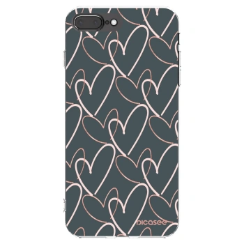 Picasee silikonski prozorni ovitek za Apple iPhone 8 Plus - Lots of love