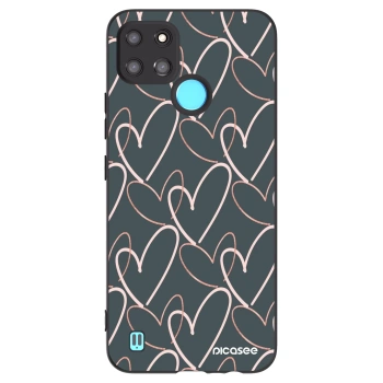 Picasee silikonski črni ovitek za Realme C21Y - Lots of love