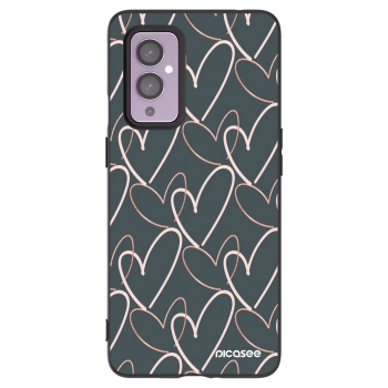 Picasee silikonski črni ovitek za OnePlus 9 - Lots of love