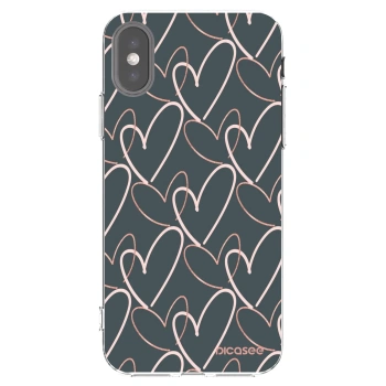 Picasee silikonski prozorni ovitek za Apple iPhone X/XS - Lots of love