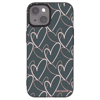 Picasee silikonski črni ovitek za Apple iPhone 15 - Lots of love