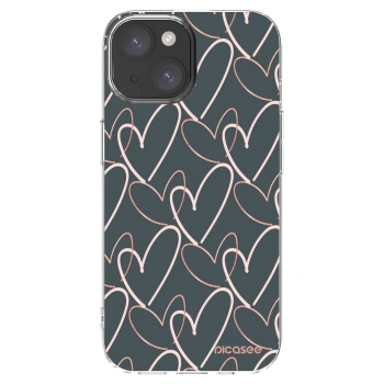 Picasee silikonski prozorni ovitek za Apple iPhone 15 - Lots of love