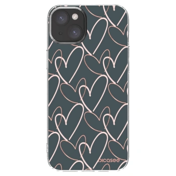 Picasee silikonski prozorni ovitek za Apple iPhone 15 Plus - Lots of love