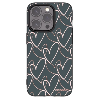 Picasee silikonski črni ovitek za Apple iPhone 15 Pro - Lots of love