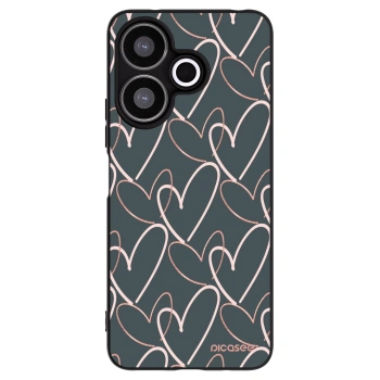 Picasee silikonski črni ovitek za Xiaomi Redmi 13 4G - Lots of love