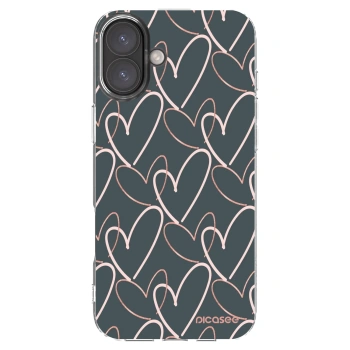 Picasee silikonski prozorni ovitek za Apple iPhone 16 Plus - Lots of love