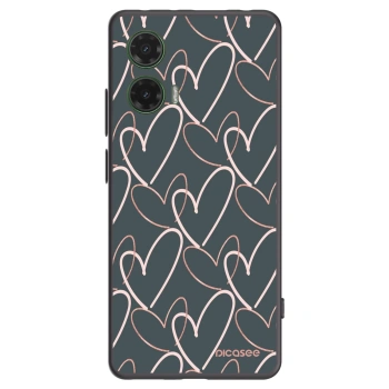 Picasee silikonski črni ovitek za Motorola Moto G35 5G - Lots of love
