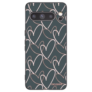 Picasee silikonski črni ovitek za Google Pixel 8 Pro - Lots of love