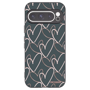 Picasee silikonski črni ovitek za Google Pixel 9 Pro - Lots of love