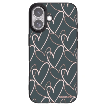 Picasee silikonski črni ovitek za Apple iPhone 17 - Lots of love