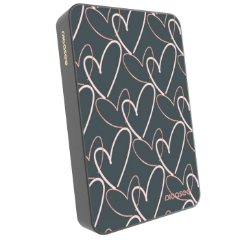Picasee Prenosna baterija z MagSafe 10 000 mAh Siva - Lots of love