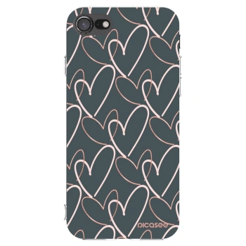Picasee silikonski prozorni ovitek za Apple iPhone 8 - Lots of love