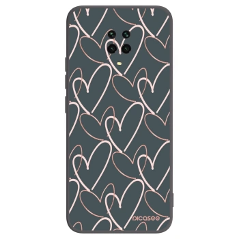 Picasee silikonski črni ovitek za Xiaomi Redmi Note 9 Pro - Lots of love