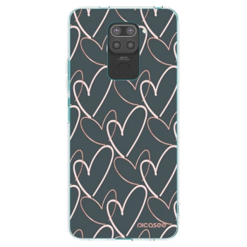 Picasee silikonski črni ovitek za Xiaomi Redmi Note 9 - Lots of love