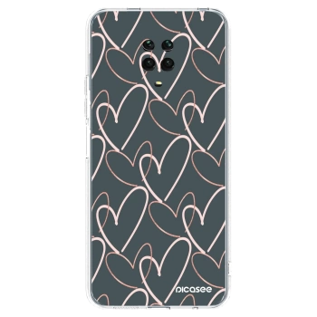 Picasee silikonski prozorni ovitek za Xiaomi Redmi Note 9S - Lots of love