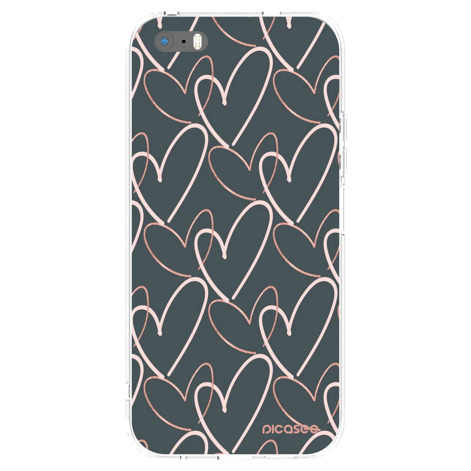 Picasee silikonski prozorni ovitek za Apple iPhone 5/5S/SE - Lots of love
