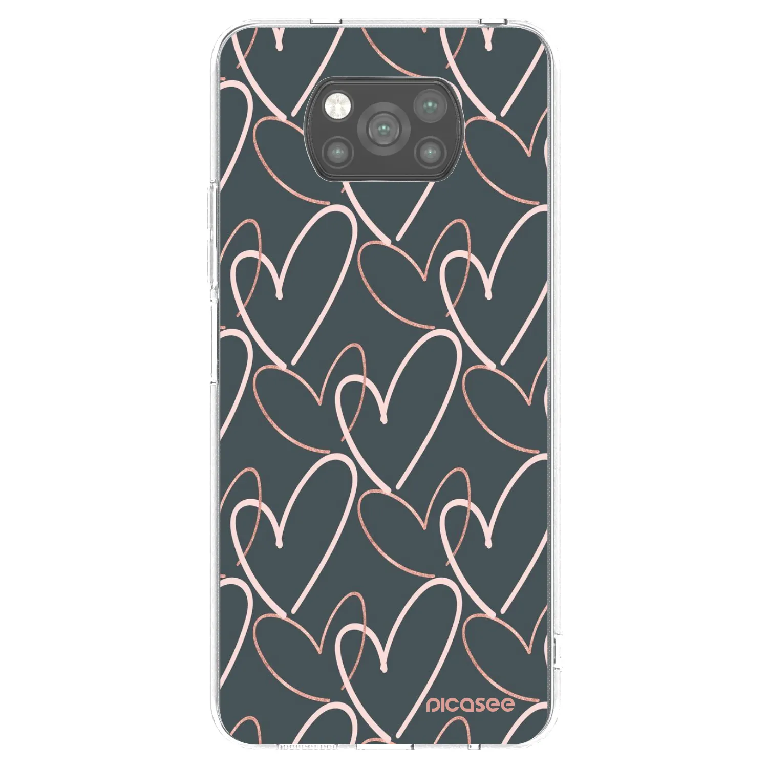 Picasee silikonski črni ovitek za Xiaomi Poco X3 - Lots of love