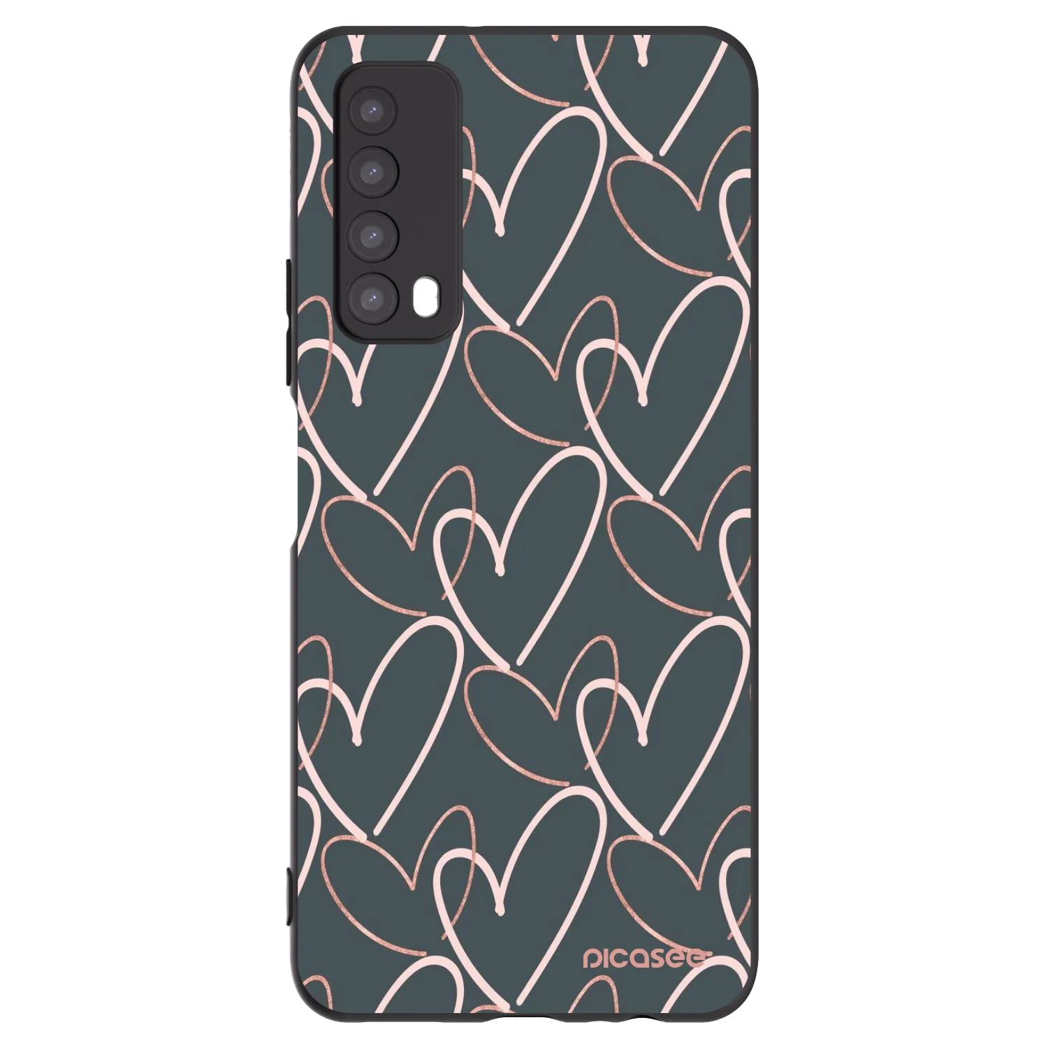 Picasee silikonski črni ovitek za Huawei P Smart 2021 - Lots of love