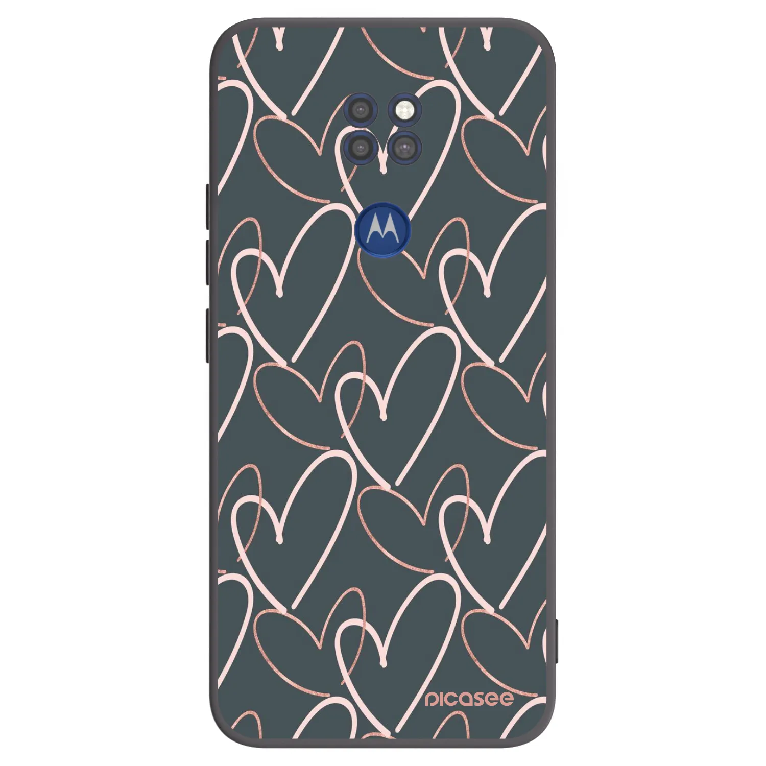 Picasee silikonski črni ovitek za Motorola Moto G9 Play - Lots of love