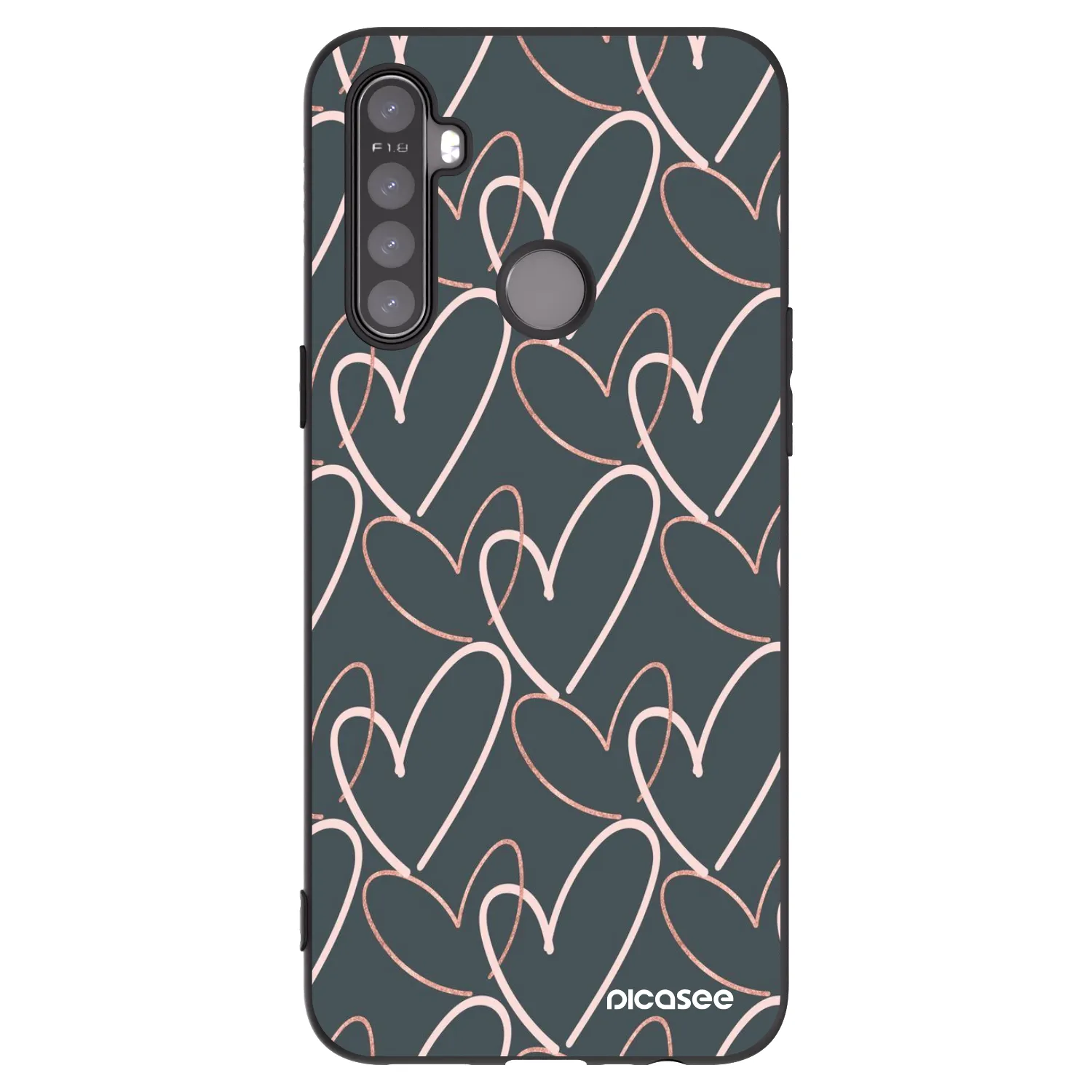 Picasee silikonski črni ovitek za Realme 6i - Lots of love