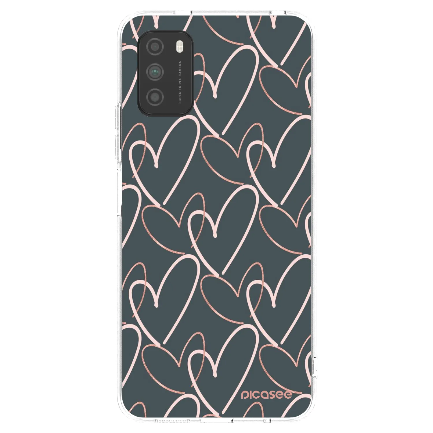 Picasee silikonski prozorni ovitek za Xiaomi Poco M3 - Lots of love
